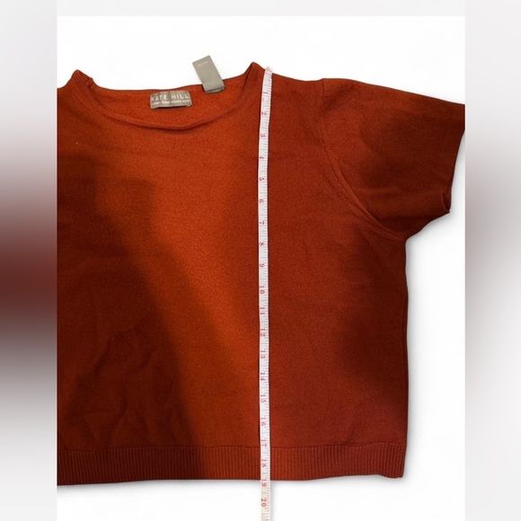 Kate Hill Rust Orange Merino Wool Sweater TShirt - Picture 7 of 7